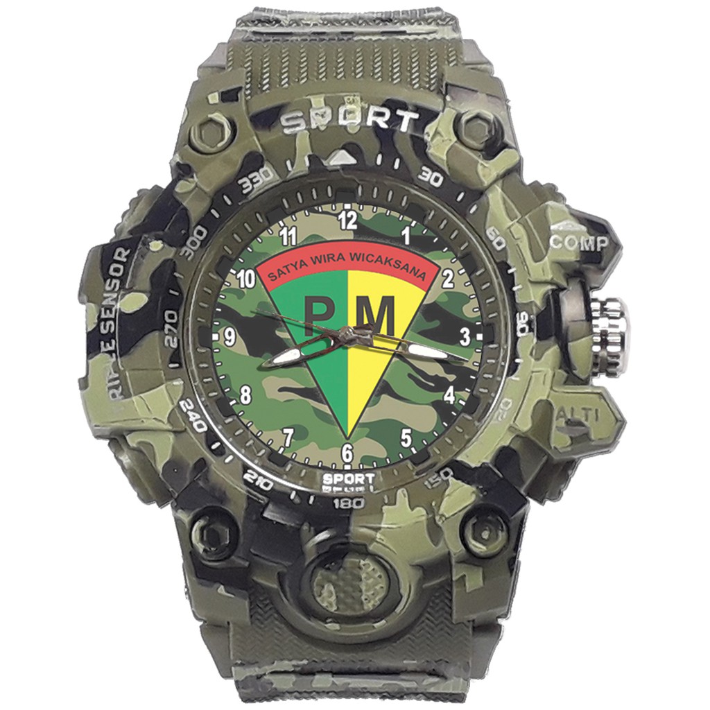 {Istimewa} Jam Tangan PM - POLISI MILITER 3 Hijau Army Water Resistant