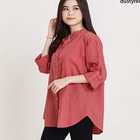 Hot Sell.. BAJU Kemeja ATASAN WANITA JUMBO LD 120cm BIGSIZE XXL XXXL OVERSIZE 5001 BAJU KERJA KANTOR