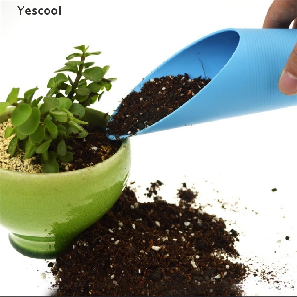 Yescool 1Pc Sekop Tanah Bahan Plastik Untuk Tanaman Bonsai Sukulen DIY