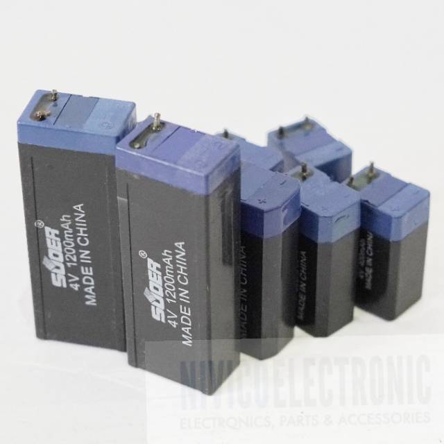 Baterai aki kering 4v 1200 mah SUOER