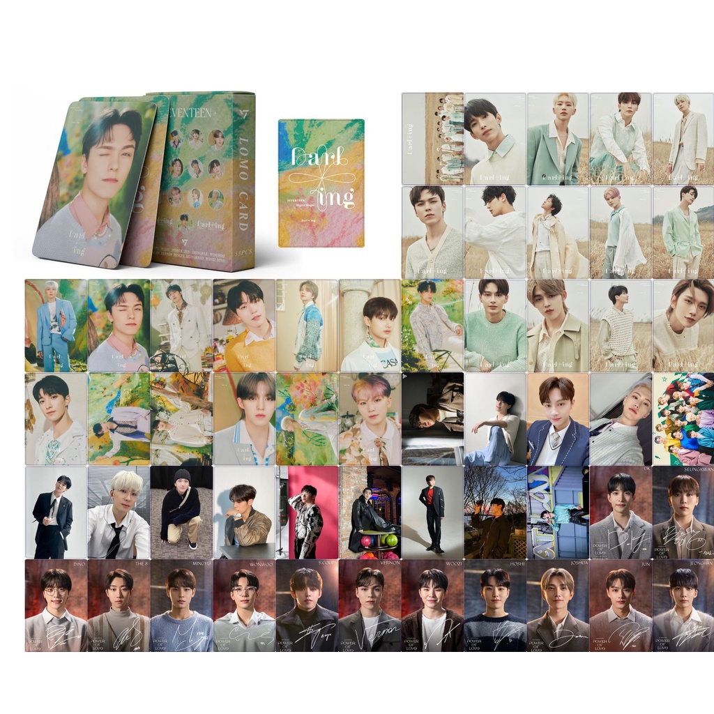 54pcs Kartu Pos Lomo Foto Seventeen Bahasa Inggris