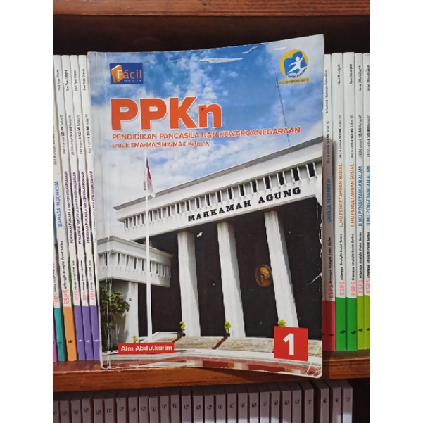 BUKU BEKAS PPKN PKN KELAS 1 10 X SMA FACIL GRAFINDO KURIKULUM 2013