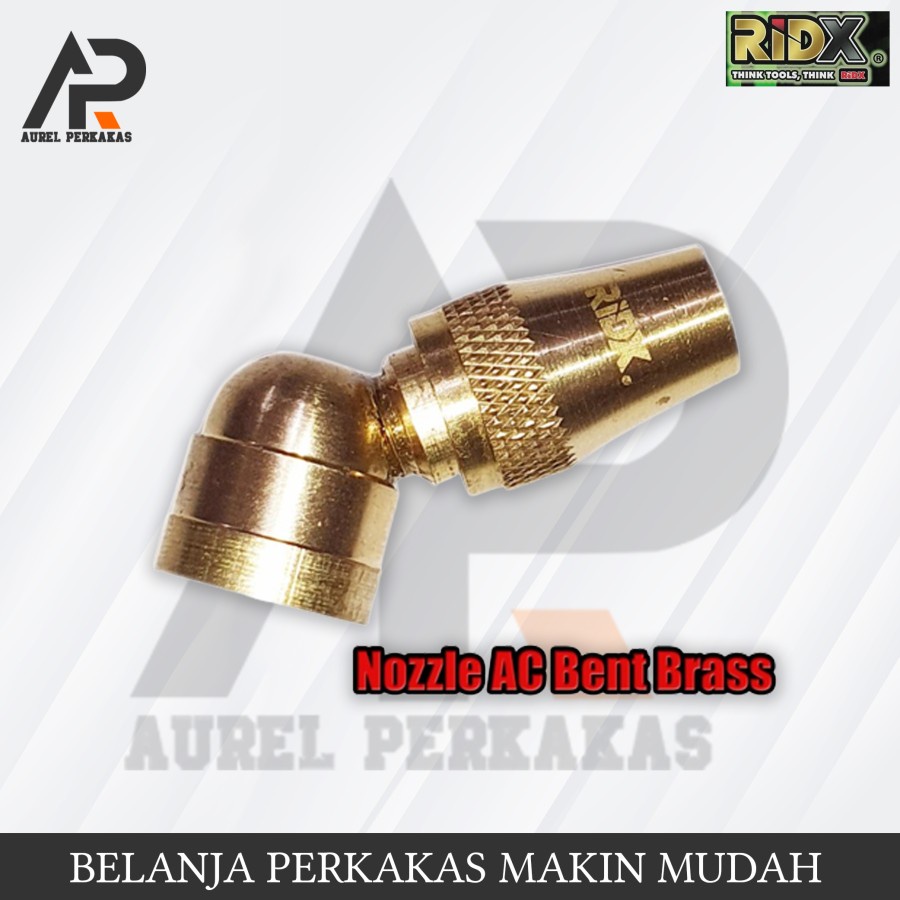 Kepala Nozzle Nozel Nosel Kuningan Bengkok-Kran Cuci Ac-jet cleaner