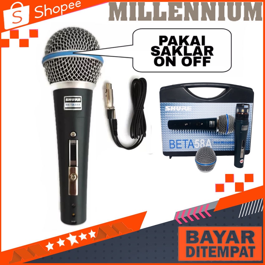 Mic Kabel Mik Kabel Microphone Shure BETA 58 Mikrofon Koper