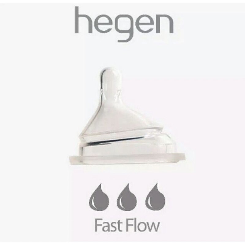 Preloved Hegen Teat Nipple - Dot Hegen Teat (Fast Flow) no 3