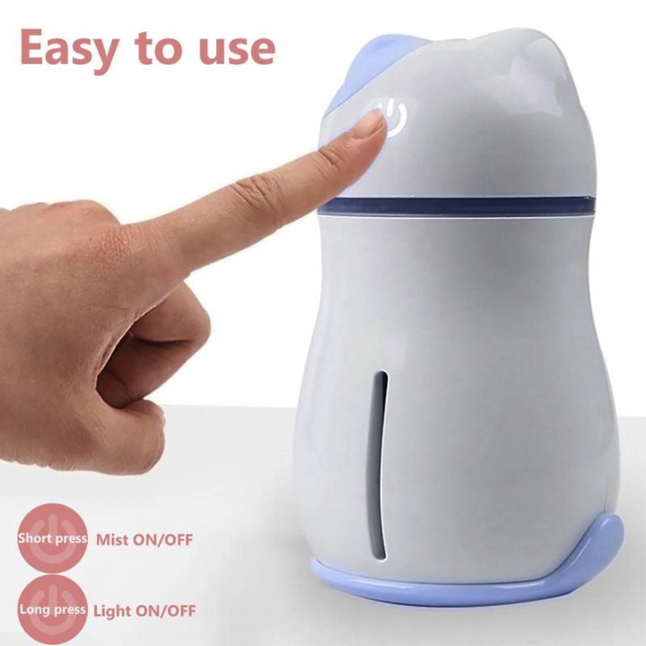 Adorable Lucky Cat 3 in 1 Mini Humidifier with LED Light Mini Fan 200ML