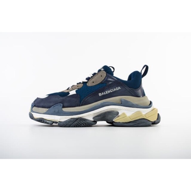 balenciaga triple s cool blue grey