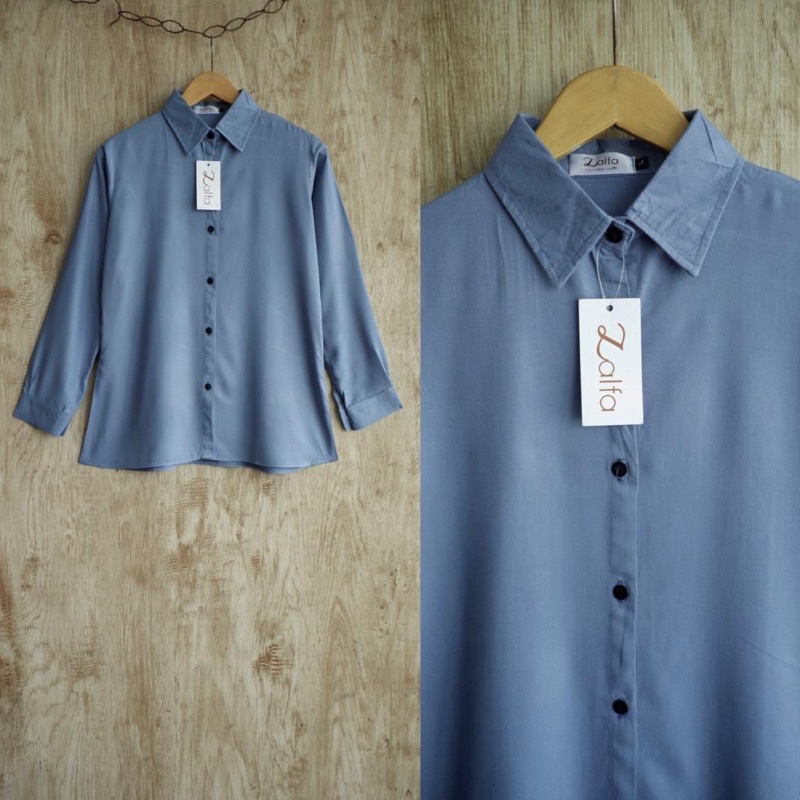 BASIC rayon kemeja by ZALFA OUTFIT-Denim