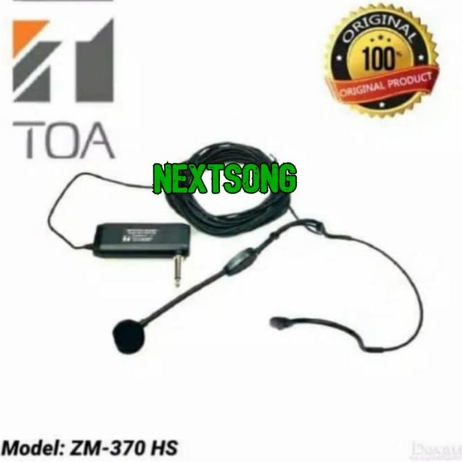 Mic Toa Headset Zm 370 Hs Original Mic Bando Imam