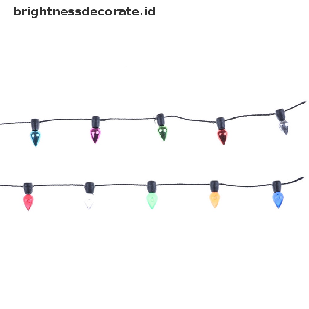 Miniatur Lampu String Warna-Warni Bahan Plastik Ukuran 0.5m 1 / 12 Untuk Rumah Boneka