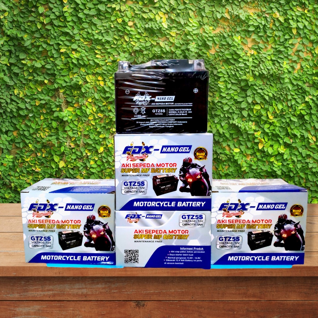 AKI SEPEDA MOTOR FDX NANO GEL GTZ5S