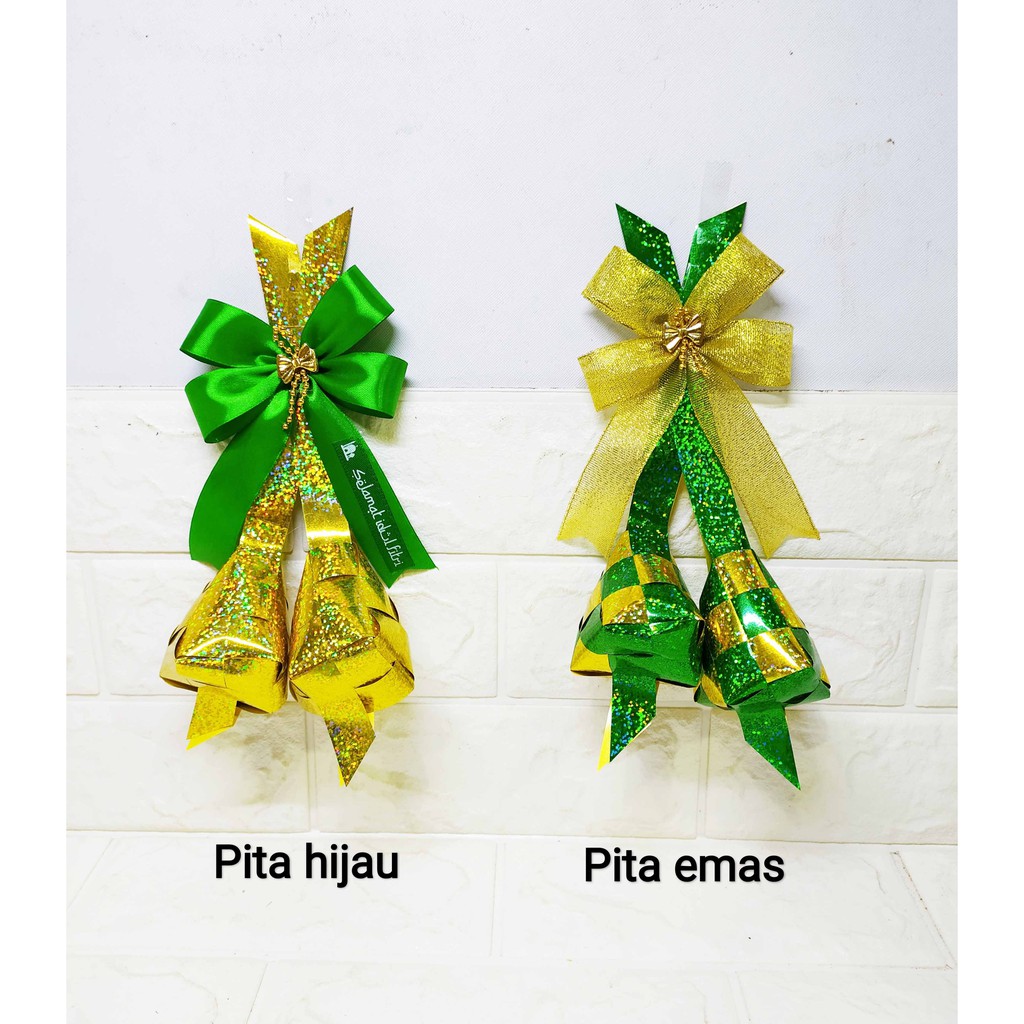 Pita Hampers Ketupat Bow Jumbo HOLOGRAM - Pita Hampers Aksesoris Lebaran