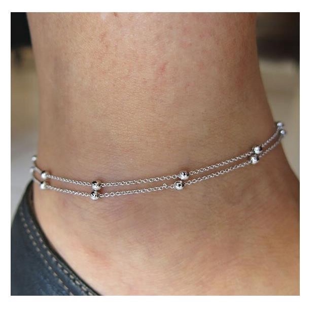 MORYMOSHI G23 Gelang Kaki Wanita 2lapis Fashion Korea