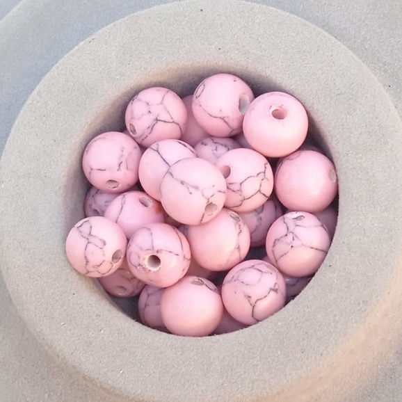 Butir Batu Pink Turqoise 8mm