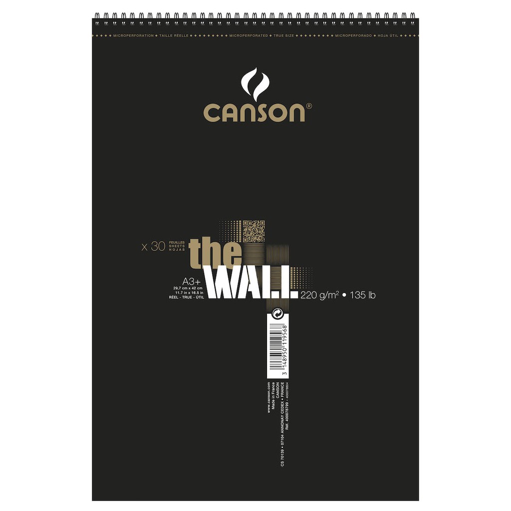 

Canson The Wall A3 30 Sheets - High Quality Heavy Paper For Marker 220gsm