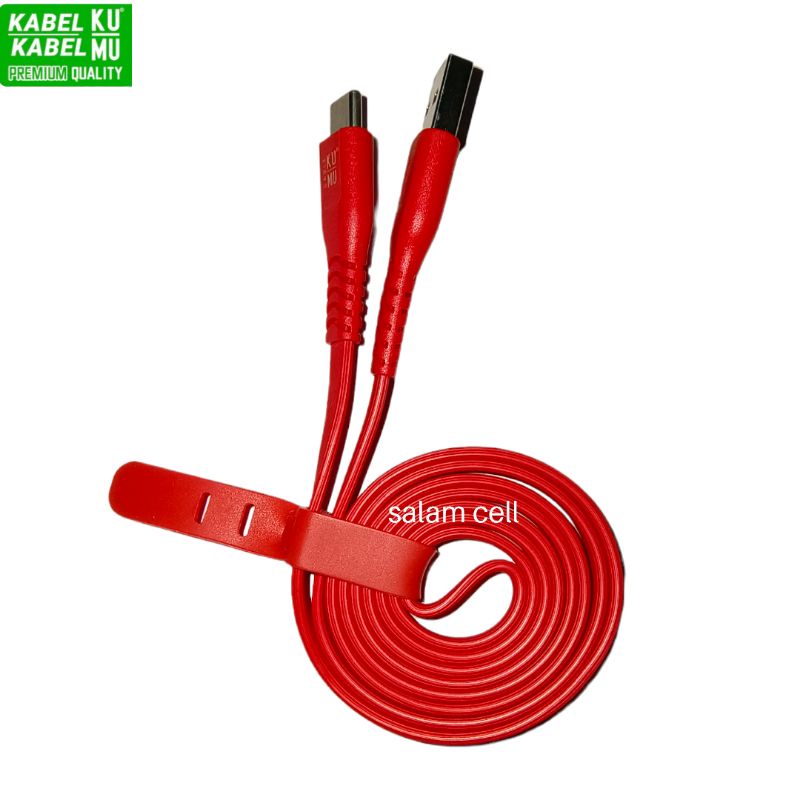 Kabel Data Type-C KuMu Fast Charging By Wellcomm Original Garansi Resmi