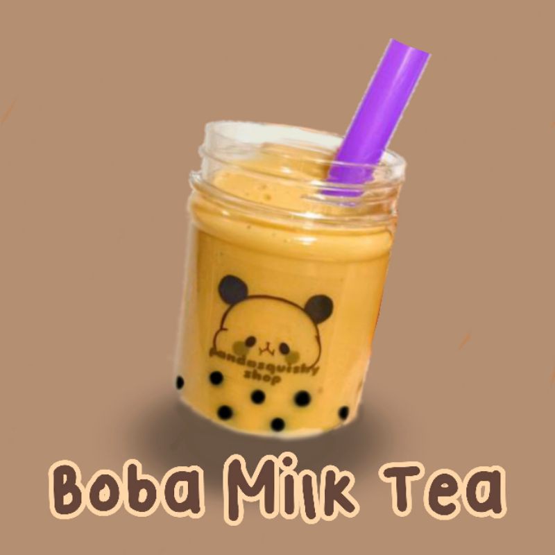 Boba milk tea slime