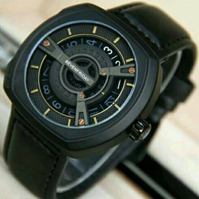 JAM TANGAN PRIA/COWOK SEVENFRIDAY KULIT KW SUPER TERBARU ANTI AIR ELEGANT HARGA BERSAHABAT..