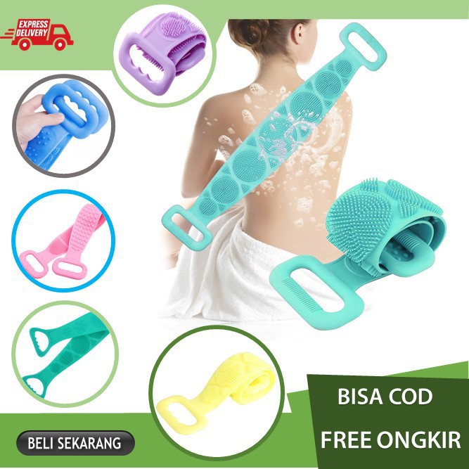 Sikat Mandi Pembersih Punggung / Sikat Scrubber Silikon Alat Penggosok Daki