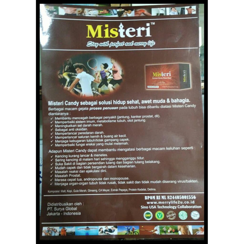 

DISKON Misteri Ginseng & Coffee Energetic Candy (Permen Kopi) Bpom Isi 30Pcs