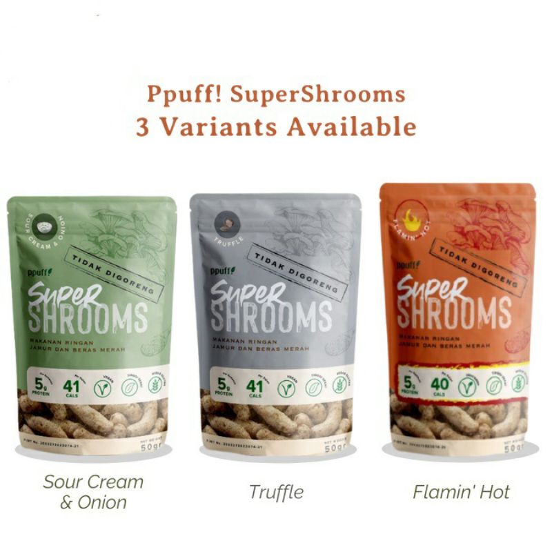 

Ppuff! Supershrooms Sour Cream Onion / Truffle / Flamin