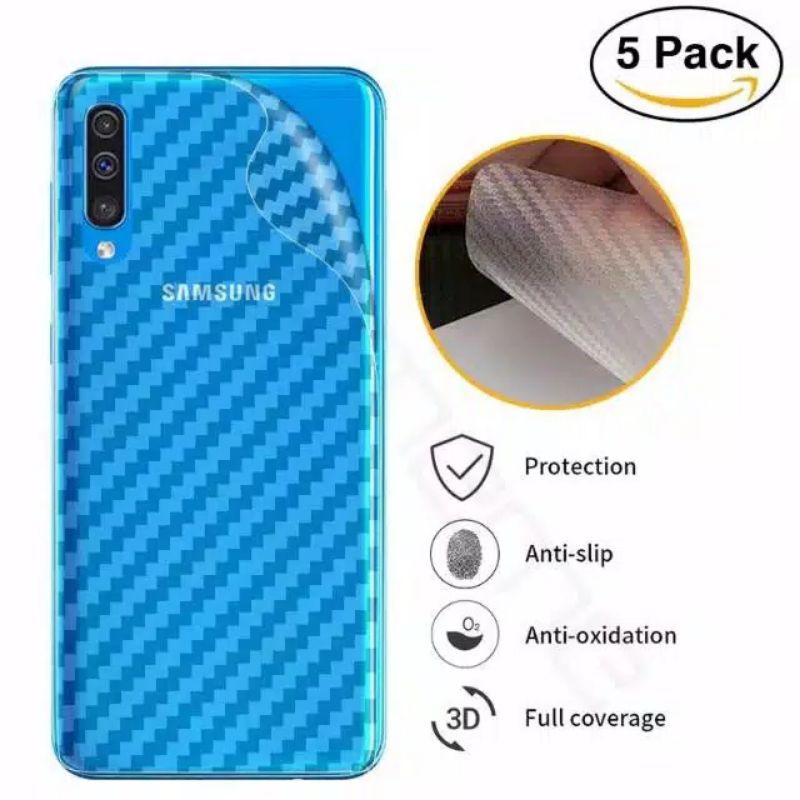 GARSKIN CARBON 3D SAMSUNG NOTE 7 NOTE 8 J8 A8 PLUS NOTE 3 NOTE  4 A7 2018 S6 EDGE M51 (SCB)