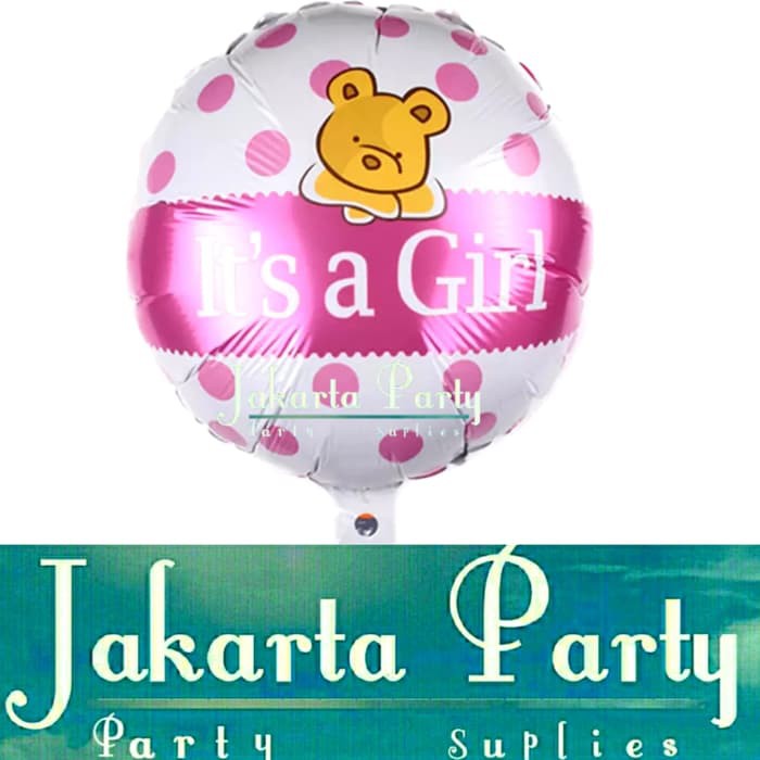 Balon Foil It's a Girl / Balon Karakter Baby Girl / Balon Baby Shower