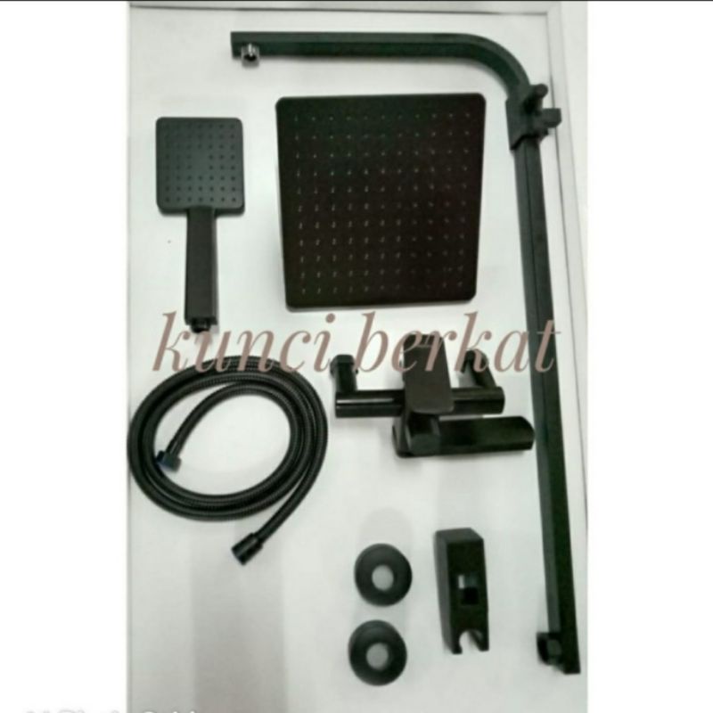 Shower coloum hitam/Shower colom hitam/Sower set Black/ Kotak/Minimalis 3 in 1