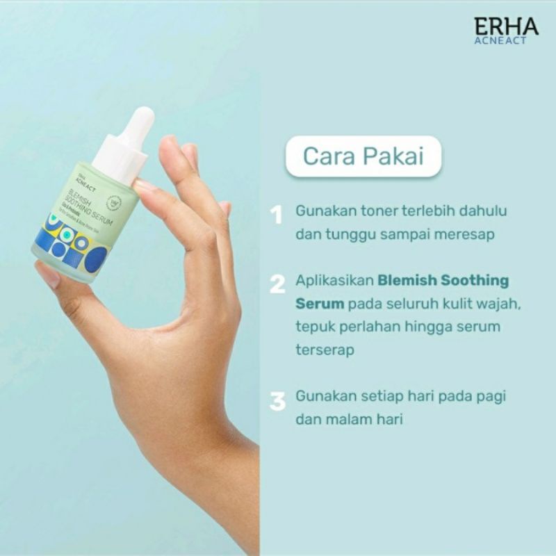 erha acneact post acne spot serum anti acne serum blemish soothing serum 30ml correcting for acne prone skin