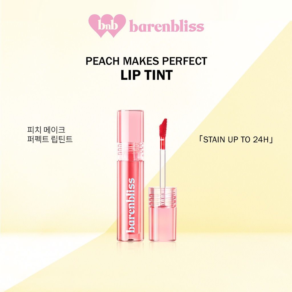 BPOM BNB barenbliss Peach Makes Perfect Lip Tint Korea Lip Gloss「24H Moisturizing」Liptint Liptin