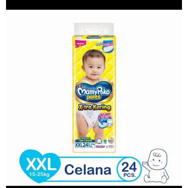 MamyPoko mamy poko Pants celana standard  xtra Kering S 38 | M 32 | L 28| XL26 | XXL24 | XL38 popok