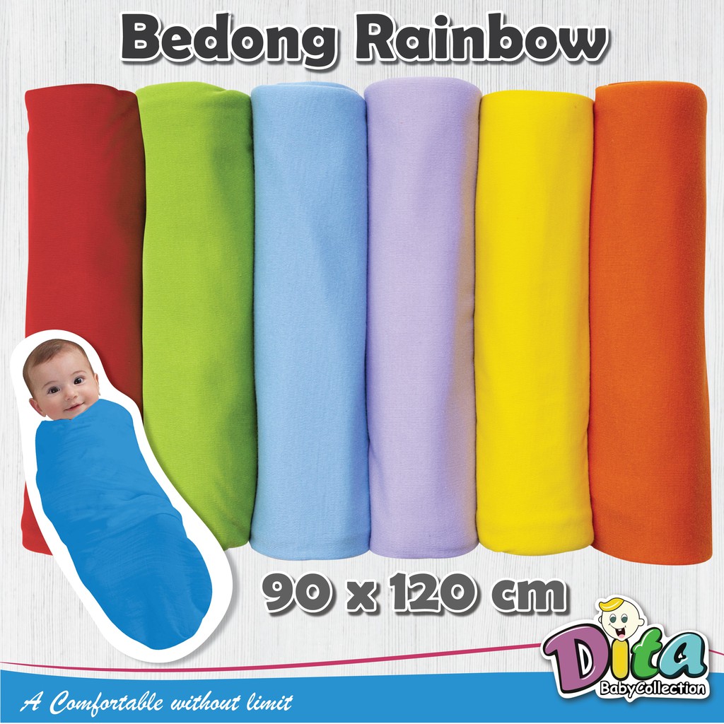 SATUAN BEDONG KAOS DITA  BEDONG BABY RAINBOW BEDONG SQUARE BEDONG SEGI EMPAT BEDONG LILIT 90X115CM