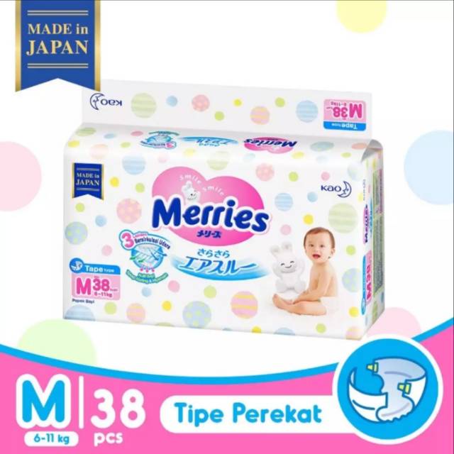 MERRIES PREMIUM TAPE M38 Tipe Perekat