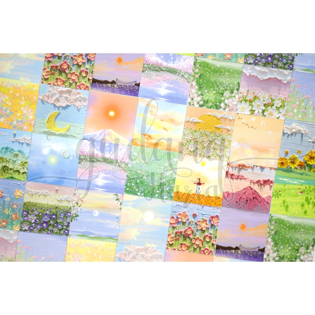 Stiker Oil Painting Nature Sticker Pemandangan Deco Sticker GH 303403