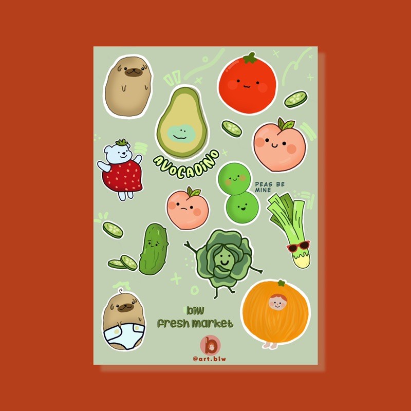 

BIW FRESH STICKER SHEET