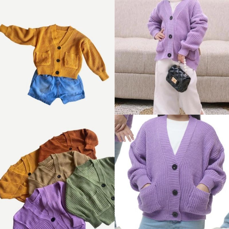 Cardigan Rajut Anak 2-7 Tahun / Sweater Rajut Anak