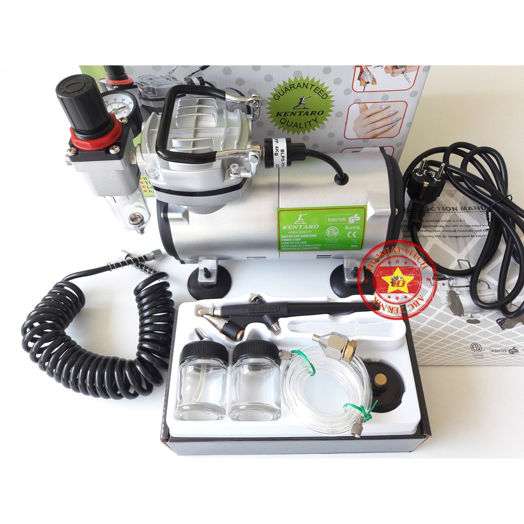 Paket Mini Kompresor Airbrush Kentaro 031 Plus Airbrush AB138 Einhill