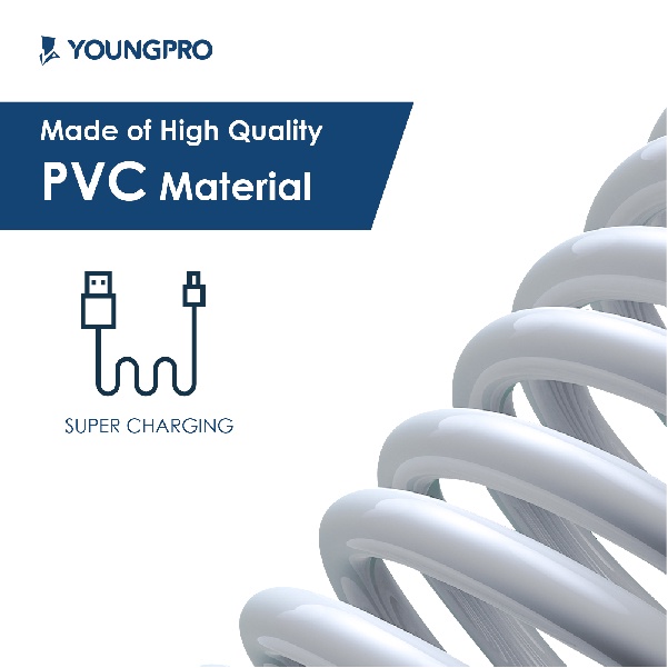 YOUNGPRO CTO-122 Cable Data HP 3in1 USB Micro Type C Lighting IPhone 1 Kable 3 Fungsi Kabel Charger Handphone 120cm Warna Putih dan Hitam