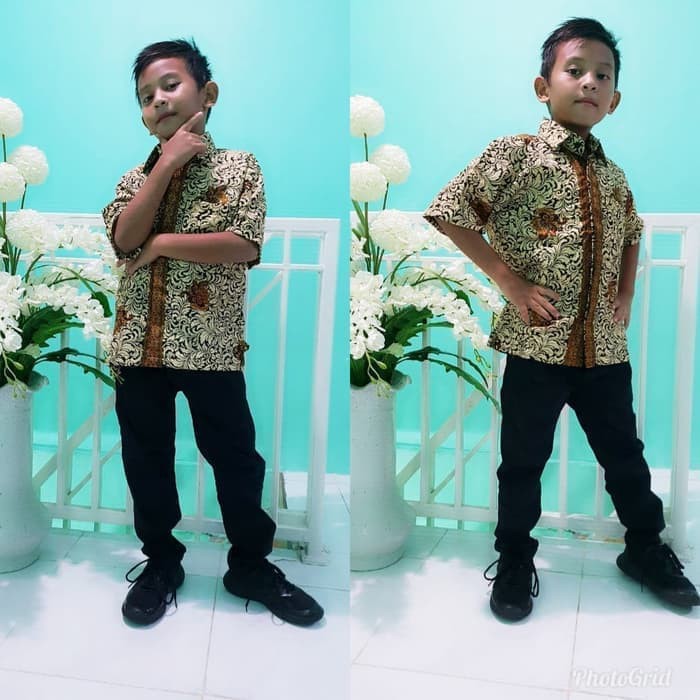 atasan kemeja batik anak ternew