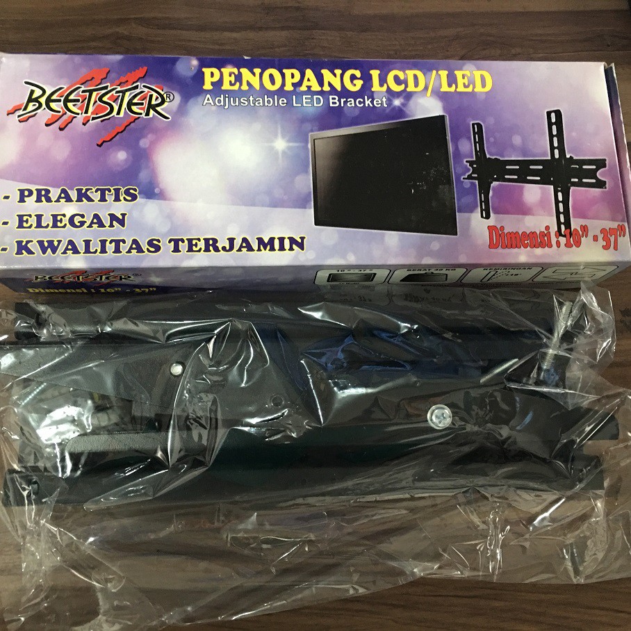 Braket Breket Penopang TV LCD / LED Tempel Tembok Bisa Naik Turun merk Beetser