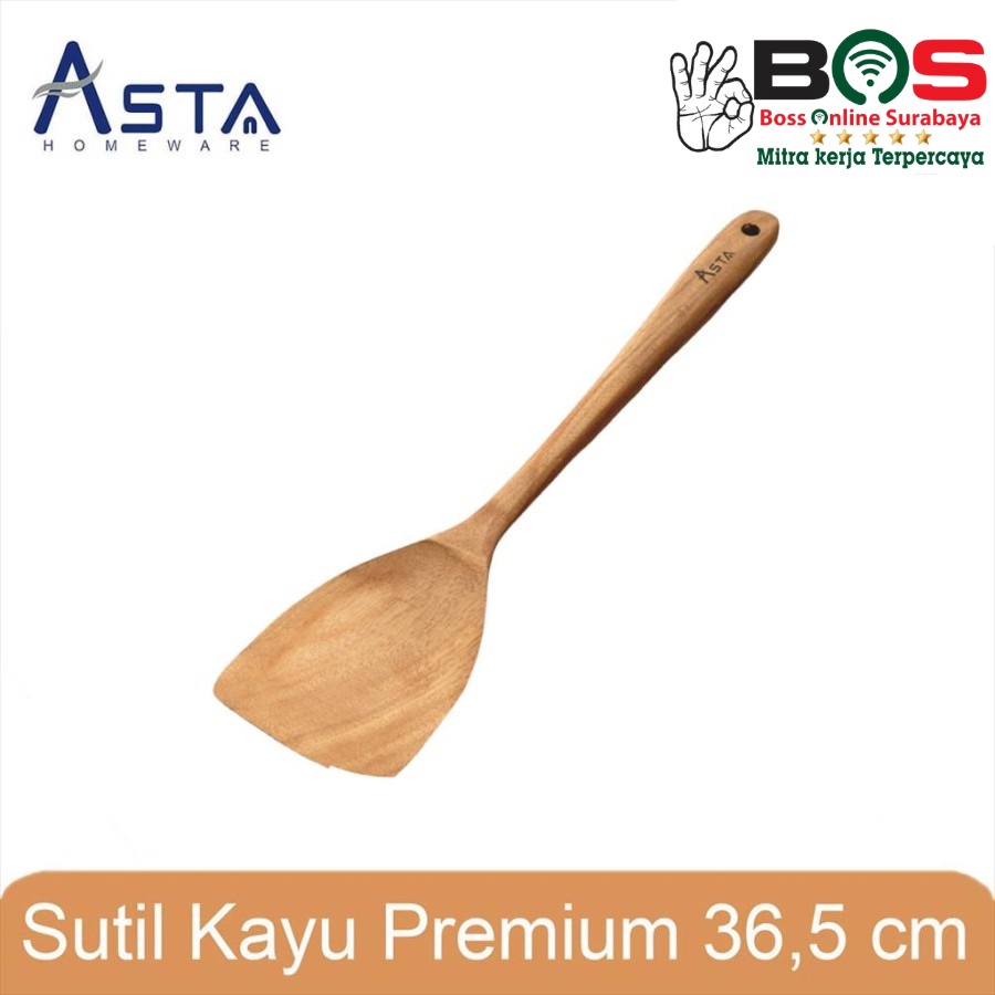 Spatula Kayu Sutil Kayu Asta ASWS-02 ASWS 02 Turner Wood Spatula