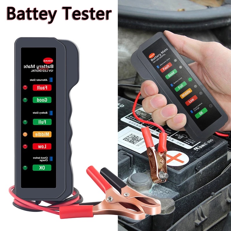 Alat Diagnostik Alternator Tester Baterai Digital 12v Dengan Lampu Led Untuk Mobil