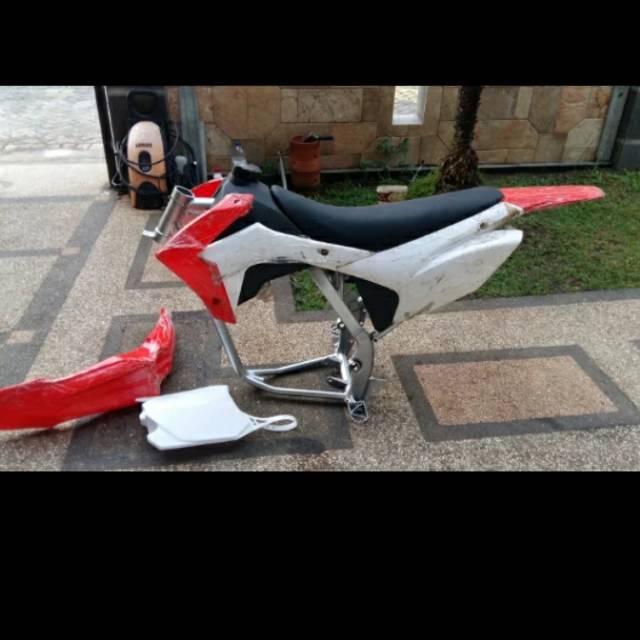 Frame rangka trail CRF 150 diaplo PNP segala mesin KLx satria mega pro scorpio vixion cs 1 tiger dll