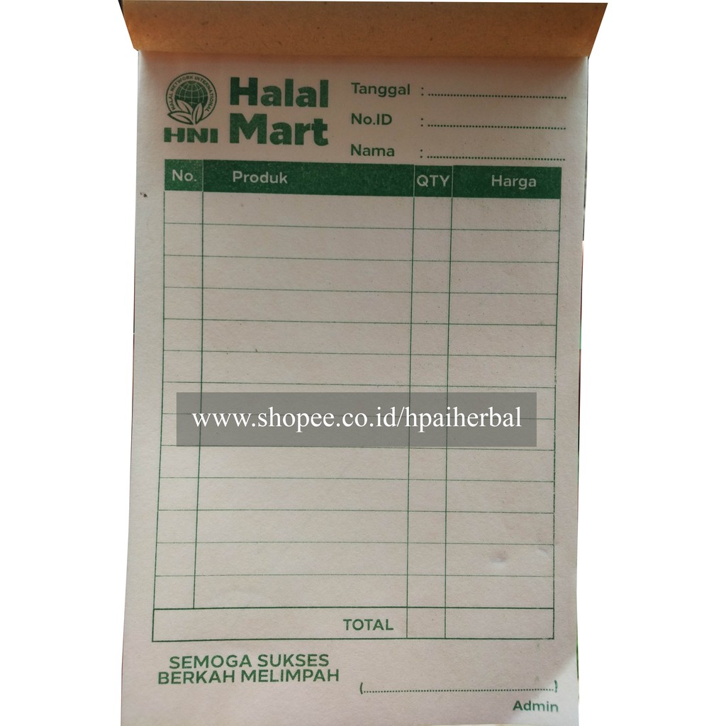 

NOTA KWITANSI HNI HPAI