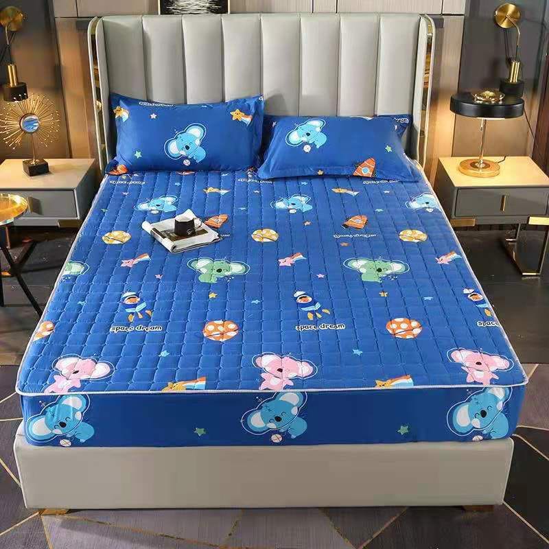 Sprei Waterproof / Sprei Protektor bermotif  ukuran 180x200cm-biru koala