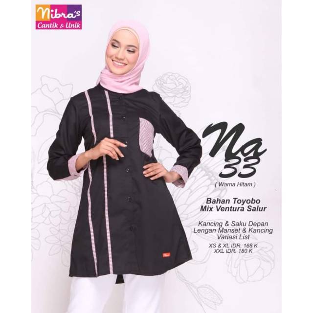 Atasan Nibras NA 33 hitam