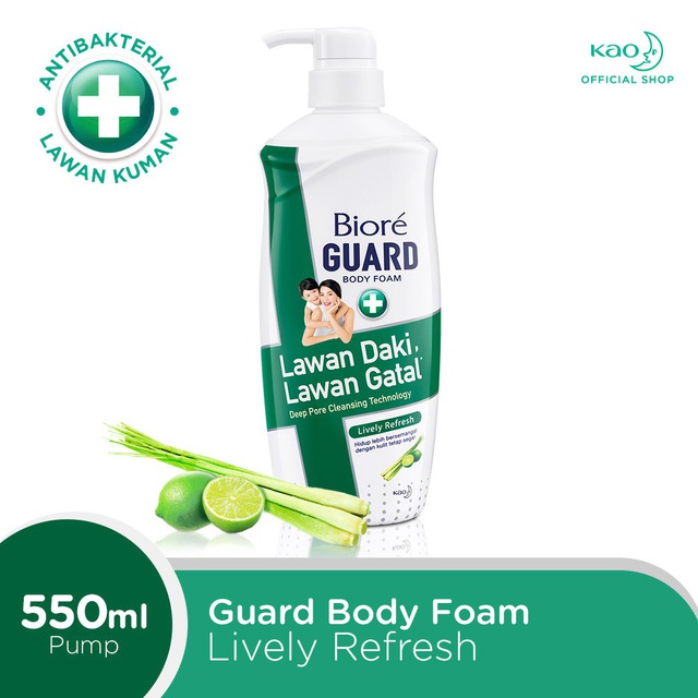 Promo Harga Biore Guard Body Foam Lively Refresh 550 ml - Shopee