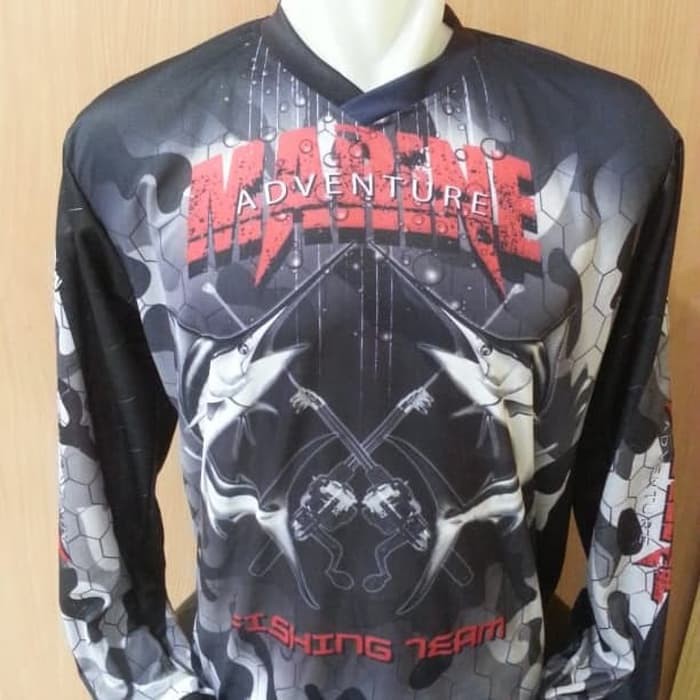 kaos jersey mancing -baju kaos mancing Marine Adventure grade ori