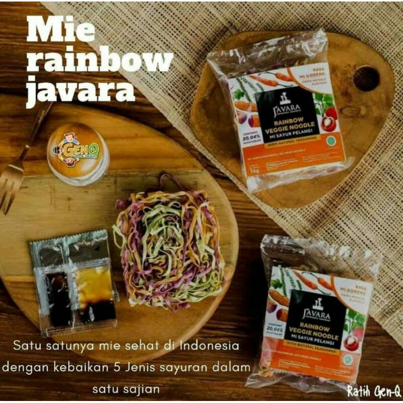 Rainbow veggie noodle