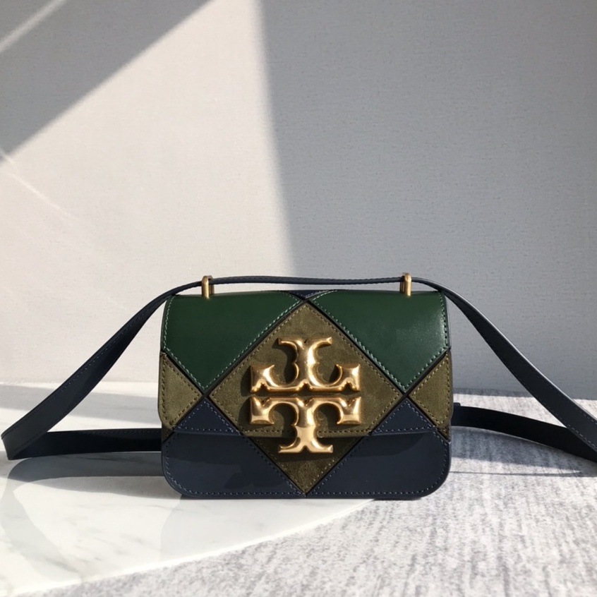 Tory Burch Eleanor Small Gold Brick Chain Shoulder Bag